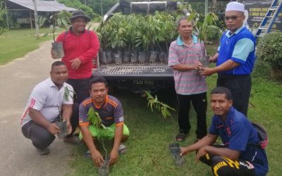 Penyerahan anak pokok durian Musang King.